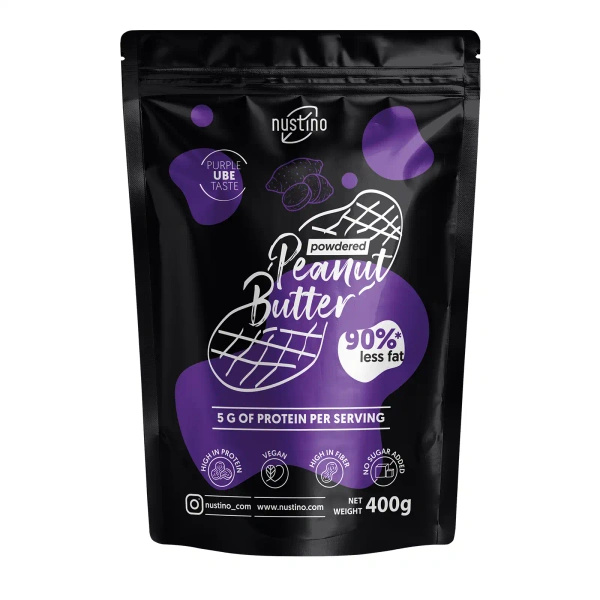 Nustino – Manteiga de amendoim em pó – Ube (sem adição de açúcar) 400 g