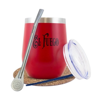 Conjunto de acessórios para erva mate: TermoLid + Bombilla
