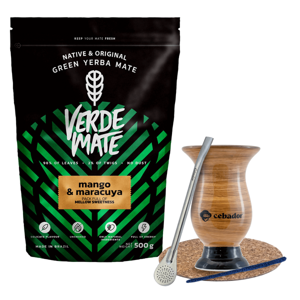 STARTER SET BOMBILLA MATERO + Yerba Mate Green