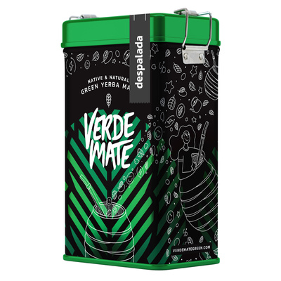 Yerbera – Lata metálica + Verde Mate Green Despalada 0,5 kg
