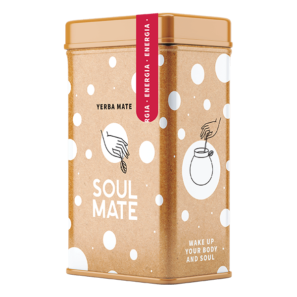 Yerbera – Lata metálica + Soul Mate Orgánica Energia 0,5 kg