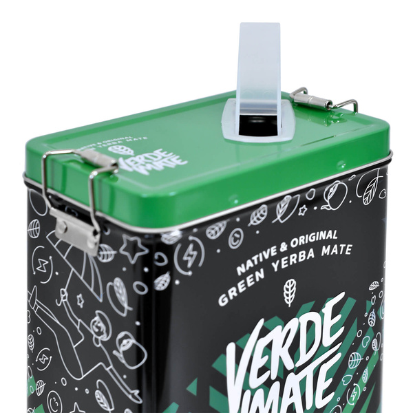 Yerbera – Lata metálica + Verde Mate Green Limón 0,5 kg