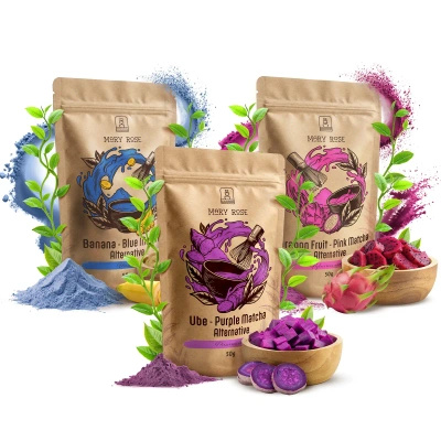 Conjunto de matchas coloridos: Blue Matcha + Pink Matcha + Purple Matcha