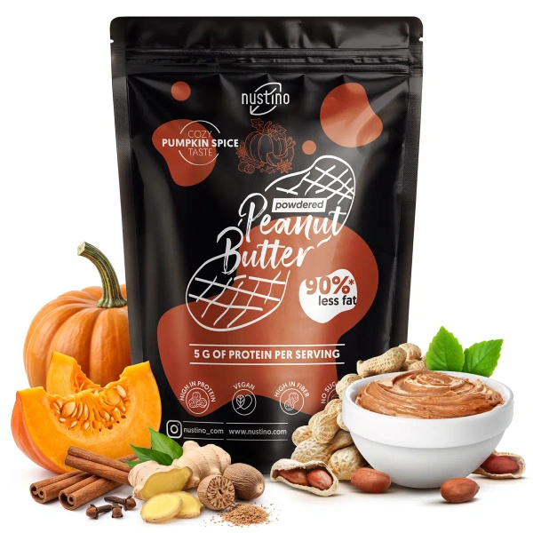 Nustino – Manteiga de amendoim em pó – Pumpkin Spice (sem adição de açúcar) 400 g