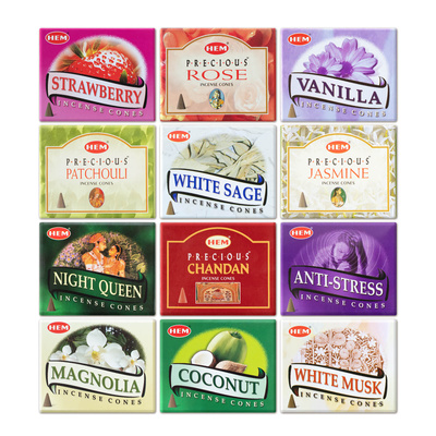 Cones de incenso HEM – mistura de 12 fragrâncias