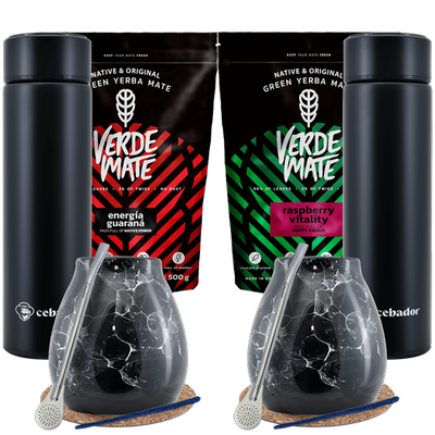 Yerba Mate Thermos Set for Two 1kg 1000g