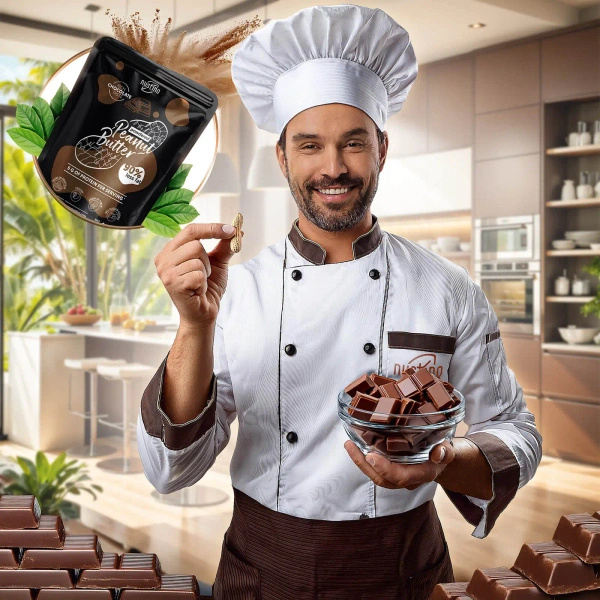 Nustino – Manteiga de amendoim em pó – Chocolate (sem adição de açúcar) 400 g
