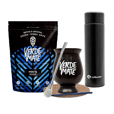 Set Yerba Verde Mate MAS IQ 500g Thermos Gourd