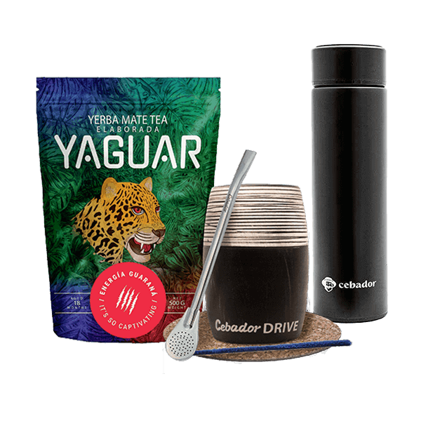 Set Yerba Yaguar Energia Gourd Drive Thermos 0,5kg