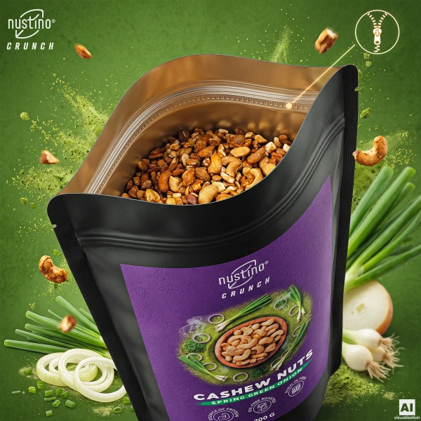 Nustino Crunch – Cajus torrados – Spring Green Onion 200 g