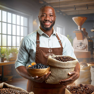 Bro Coffee Roastery - Café em grão inteiro Kenya Nyeri Speciality 400 g