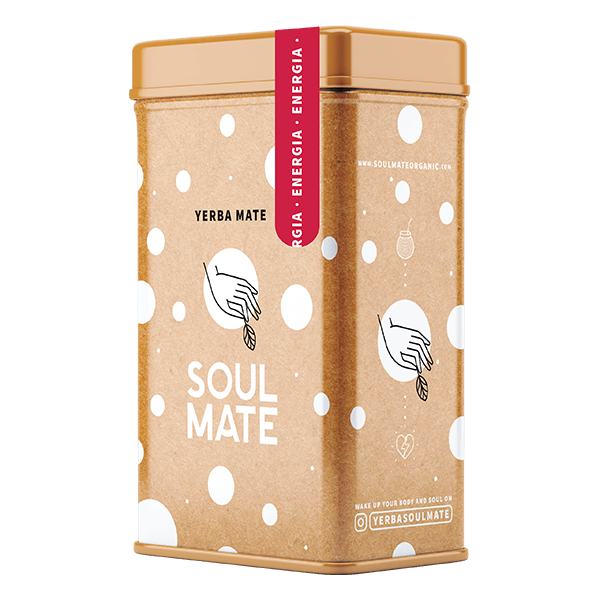 Yerbera – Lata metálica + Soul Mate Orgánica Energia 0,5 kg