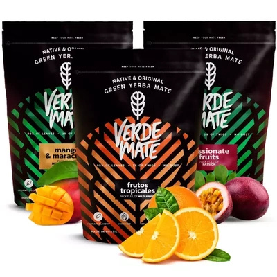 Yerba mate set Verde Mate Green fruity 3x500 1.5kg