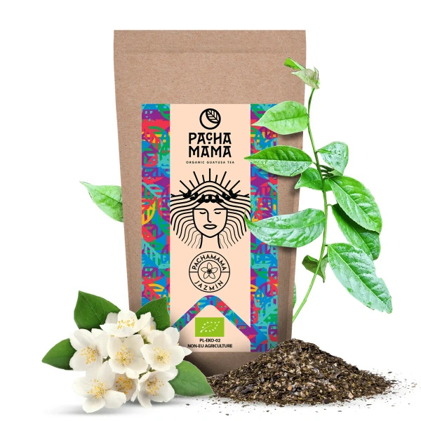 Conjuto de Guayusa Pachamama Jazmín 100g + Calabaza + Bombilla