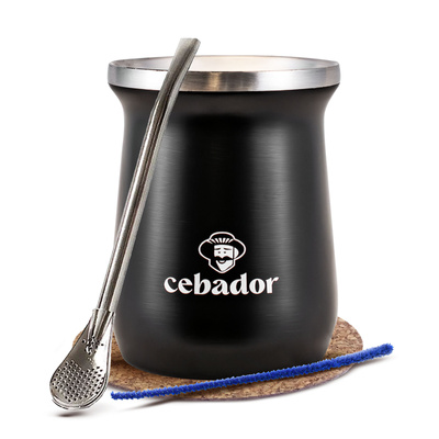 Conjunto de acessórios para erva-mate: calabaza térmica TermoMate PRO + bombilla