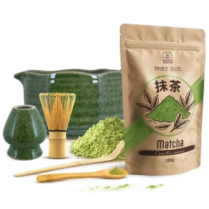 Conjunto de preparação de chá Matcha: matcha 100g + acessórios