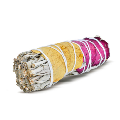 Salva Branca com Rosa – Incenso 20-30g (maço)