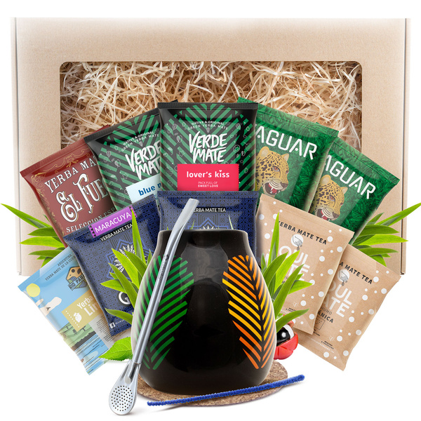 Conjunto de oferta de Erva Mate 10x50g 500g Calabaza + Bombilla