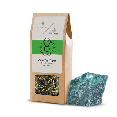 Conjunto para Touro: chá do zodíaco + pedra mágica