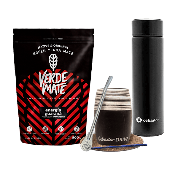 Set Yerba Verde Mate 500g 0,5kg Gourd Drive