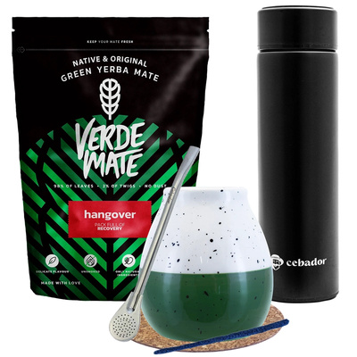 Conjunto Erva Verde Mate Hangover 500g + Garrafa térmica