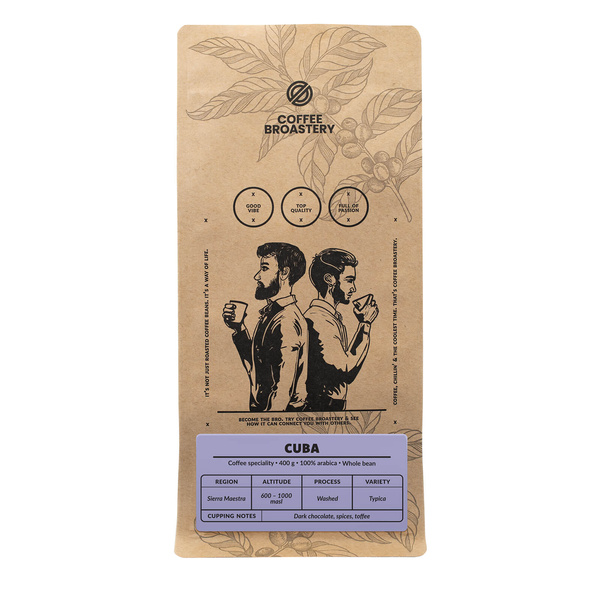 Bro Coffee Roastery - Café em grão inteiro Cuba Sierra Maestra Speciality 400 g