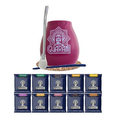 Conjuto de Erva Mate 10x50g Calabaza + Bombilla