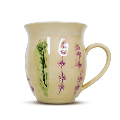 Caneca de cerâmica Flora Pink 350 ml – Série Crater