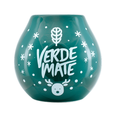 Calabaza de cerâmica com o logótipo da Verde Mate - Winter Time 350ml