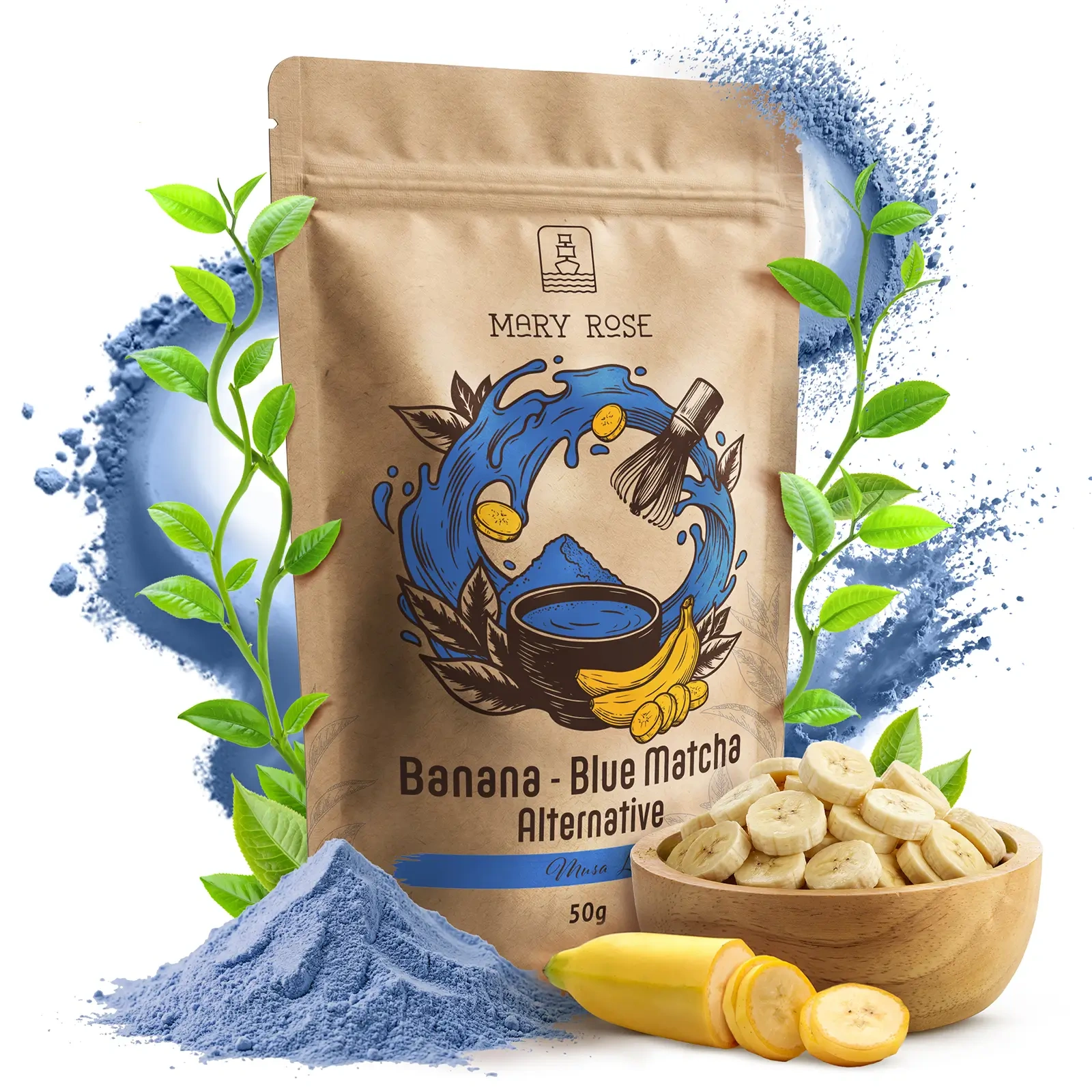 Mary Rose Blue Matcha Alternative Banana