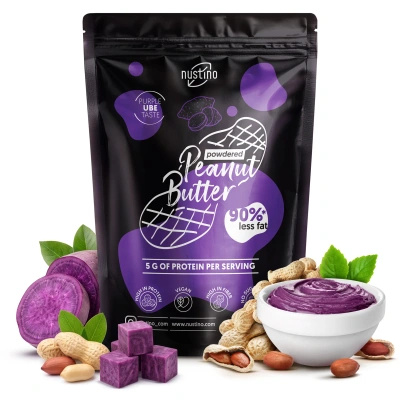 Nustino – Manteiga de amendoim em pó – Ube (sem adição de açúcar) 400 g