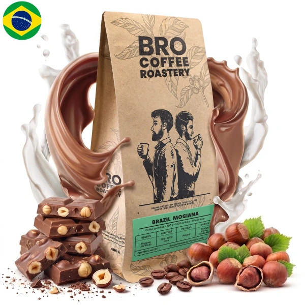Bro Coffee Roastery – Café em grão inteiro Brazil Mogiana Premium 400 g
